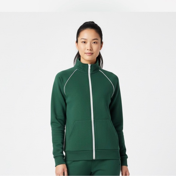 American Apparel Tops - American Apparel Dark Green Track Jacket